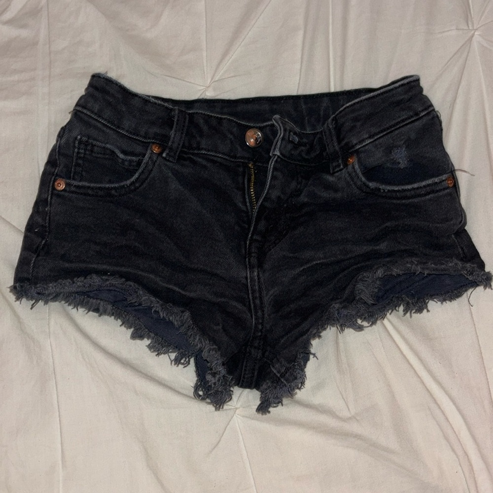 Black Jean Shorts